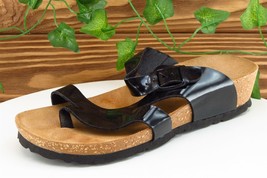 Spring Step Sz 38 M Black Flip Flop Synthetic Women Sandals - £30.71 GBP