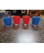 Lot of 4 Blue &amp; Red Shot Glass from Expo 67 Montreal Canada 1967 - €21,64 EUR