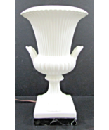 Vintage Lenox White Urn Torchier Lamp on Black Marble Base circa 1950s - €128,53 EUR