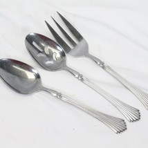 Rogers Cascade Serving Spoons Cold Meat Fork Lot of 3 - £15.57 GBP