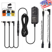 9V 1A Power Supply Adapter 3 Way Splitter Dc Power Cable For Guitar Effe... - $28.99