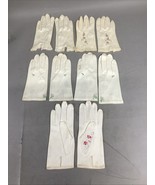 Set Of 5 Vintage Women’s White And Floral Gloves - Size 7.5 - €12,67 EUR
