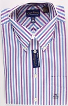 NWT Club Room Mens Blue &amp; Purple Stripe 100% Cotton Dress Shirt, 16 (34/35), $45 - £20.35 GBP