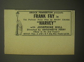 1946 Harvey Play Advertisement - Brock Pemberton presents Frank Fay - £14.54 GBP