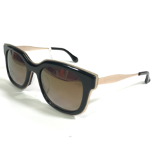 Morgenthal Frederics Sunglasses 041 TYRA Black Gold Square Frames w/ Purple Lens - £58.28 GBP