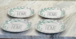 Black and White Plaid Side /Salad/Desert Plates 8 in. Set Of 4-Royal Nor... - $50.39