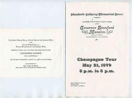 Sacramento California Governor&#39;s Mansion Invitations Brochure &amp; Envelope  - $47.52