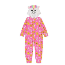 Emoji Kids Hooded Blanket Sleeper Unicorn Rainbow Hearts Full Body Zip NEW - £10.20 GBP