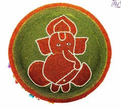 Edelstahl Pooja Thali Meenakari Ganesh Thali Karva Chauth Religiös EDH - $62.59