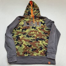 LSU TIGERS Hoodie Sweatshirt Mens Sz L Camo Casual Pullover Fanatics NCAA - €21,64 EUR