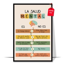 Spanish Mental Health Poster Spanish SchoolCounselor Poster Therapy Posters for  - £12.82 GBP