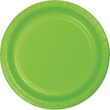 Lime Green 10 Inch Paper Plates 24 Per Pack Party Tableware Decorations ... - $34.99