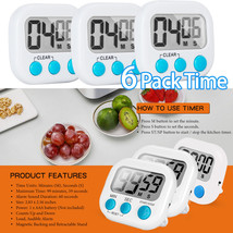 6Pack Large Digital Timer Countdown Cooking Timer Loud Alarm Cooking Timer - £20.13 GBP