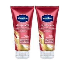 2 x Vaseline Healthy Bright Gluta-Hya Serum Burst Lotion Pro-Age Restore... - £27.22 GBP