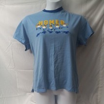 Almost Vintage 2008 RARE The Simpsons T-Shirt Homer Ringer Blue Men&#39;s La... - £20.49 GBP