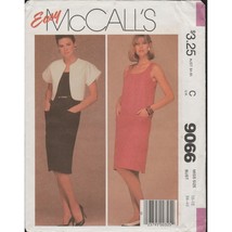 McCall&#39;s 9066 Easy Crop Bolero Jacket &amp; Tank Dress Pattern Misses Sz 16 18 Uncut - £9.39 GBP
