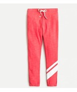 New J Crew Women Faded Red Soft Cotton Terry Draw String Relaxed Joggers... - £29.75 GBP