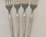 West Bend Stainless Shadow Weave Oneida Discontinued Set of 4 Salad Fork... - $8.14