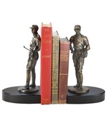 Bookends Jockey Weigh-In Vintage Gold Resin Black Base Hand Painted OK C... - £242.48 GBP