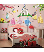 White Princess Castle Wall Sticker Nursery Kids Girl Room Bedroom Home D... - $31.97 CAD