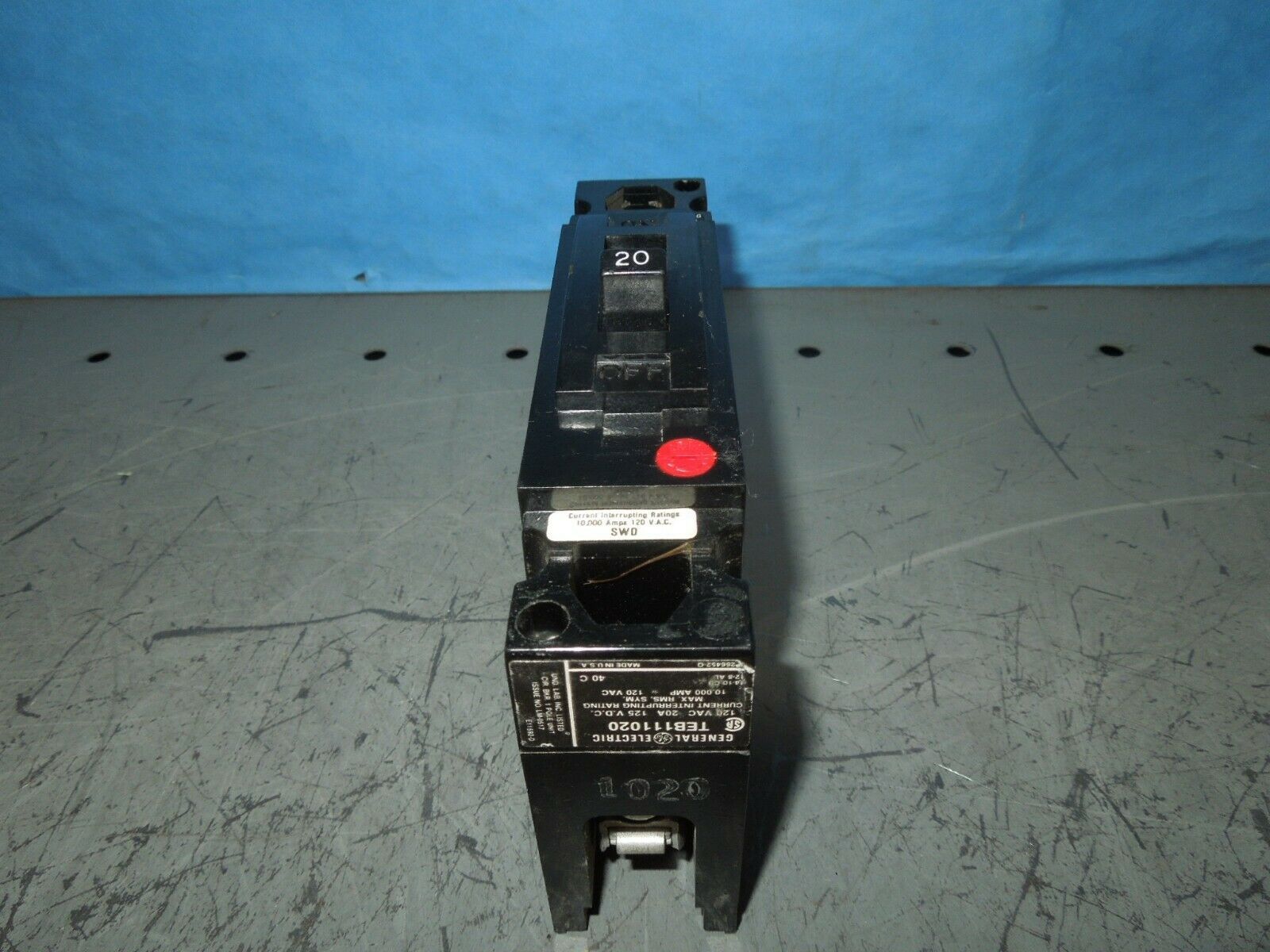 GE TEB111020 Circuit Breaker 20A 1P 120V AC 125V DC Used - $20.00