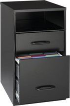 18&quot; 2-Drawer Organizer File Cabinet, Black, Lorell Soho. - $138.99