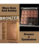 Mary-Kate and Ashley Bronzer Paper Sheets &amp; Eye Glam Eyeshadow Trio in P... - £6.05 GBP