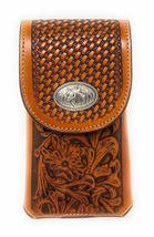 Texas West Western Cowboy Tooled Floral Leather Horse Concho Belt Loop C... - £17.13 GBP