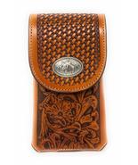 Texas West Western Cowboy Tooled Floral Leather Horse Concho Belt Loop C... - £17.12 GBP