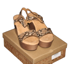 Bella Marie Python Snake Lady Print Platform Wedge Sandal Women&#39;s Size 9... - £17.83 GBP