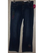 NWT GIRLS TOTAL GIRL Plus ADJUSTABLE WAIST DARK BLUE JEANS   SIZE 12 1/2 - $442.10 MXN