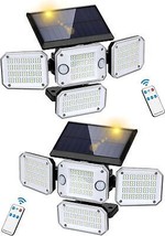 Solar Lights Outdoor Motion Sensor Dual Sensor 296 LED IP65 Waterproof Motion Li - £57.92 GBP