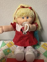 RARE Vintage Cabbage Patch Kid Designer Line Girl  With Pacifier Lemon Hair 1989 - £259.79 GBP