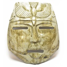 Vintage Mayan Aztec Mexican Marble Onyx Stone Mask Hand Carved X-Large 14&quot; heigh - £136.25 GBP