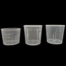 Bluemoona 25 Pcs - 15ml Plastic Laboratory Measure Graduate Cups Liquid Scale Co - £4.27 GBP
