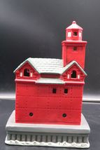 Vtg 1995 Geo Z. Lefton Lighted Holland Harbor Lighthouse &#39;36 Nautical Decor - $42.24 CAD