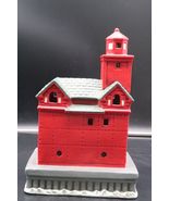 Vtg 1995 Geo Z. Lefton Lighted Holland Harbor Lighthouse &#39;36 Nautical Decor - $42.03 CAD
