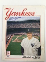 1989 New York Yankees Scorebook &amp; Souvenir Program Dallas Green No Label - £11.17 GBP