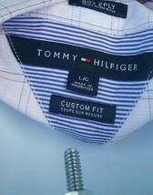 Tommy Hilfiger Men&#39;s Shirt Sz Large Custom Pink Plaid Long Sleeve Button Down - £10.08 GBP