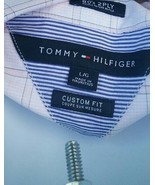 Tommy Hilfiger Men&#39;s Shirt Sz Large Custom Pink Plaid Long Sleeve Button... - £10.16 GBP