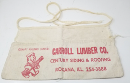 Carroll Lumber Co Work Apron Canvas Roxana Illinois Century Siding Roofing 1950s - $23.70