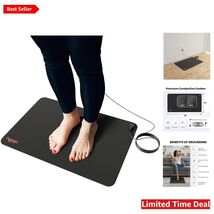 24" x 16" Conductive Carbon Grounding Mat with 15-Foot Cord - Wellness R... - $74.20