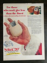 Vintage 1951 Schick 20 Electric Shaver Santa Claus Christmas Original Ad... - $6.64