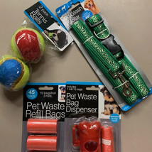 Dog Walking Bundle Poop Bags And Holder And Dog Balls - £11.60 GBP