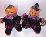 2 Witches NEW Russ Witch Trolls  6" Sitting Halloween Purple Black Orang... - $35.10