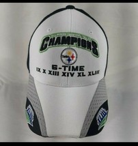 Pittsburgh Steelers 6 Time Champion Hat Team Apparel Reebok 1 Size High ... - $24.70