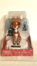 NEW Christmas Rudolph the Red Nose Reindeer Solar Bobblehead - £15.94 GBP