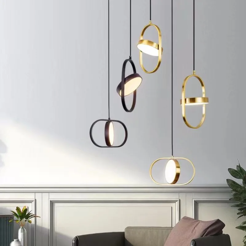 modern led rotatatble pendant lights for bedroom living room bathroom ce... - $60.26+