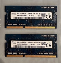 Lot Of 2 SK Hynix 4GB SODIMM RAM 1Rx8 PC3L-12800S HMT451S6AFR8A-PB - $13.79