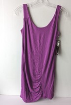New Purple Ruched Tank Dress UK Style French Connection Soft NOS Stretch... - £27.44 GBP